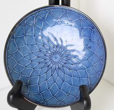Plate Home Decor Japanese Arita Blue Fishnet Pattern Tetsusaburo kiln picture