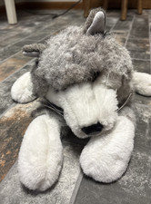 Folktails Folkmanis Puppets Timber Wolf Hand Puppet Plush Gray White Realistic picture