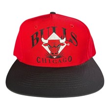 Vintage 90s Chicago Bulls NBA Athletic Roc Stacey King Signed Snapback Hat picture
