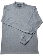 Men's Mock turtleneck Long Slv Heavyweight Ctn Top.  Size S to 3XL. Made in USA picture