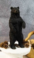 Western Rustic Forest Standing Black Bear Statue 12