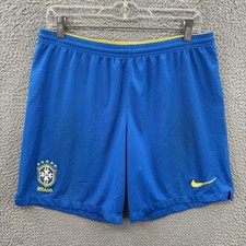 Nike Brazil National Football Team Shorts Mens L World Cup Soccer 2018 CBF Badge picture