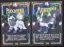 POOCHYENA X MIGHTYENA LOT - POKEMON PRISMA HALLOWEEN RARE CCG HOLO picture