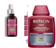 Bioxcin Forte serum + shampoo against intense hair loss strengthens hair root picture