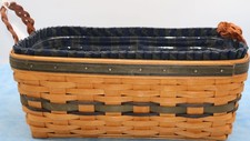 Longaberger 1997 Collectors Club Large Basket, Liner, and Protector picture