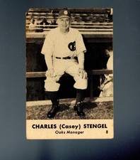 1947 Remar Bread Oakland Oaks #8 Charles Casey Stengel CORNER DAMAGE picture