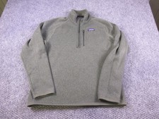 Patagonia Sweater Mens Medium Gray Better Sweater 1/4 Zip Fleece Pullover picture