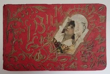 Antique AUTOGRAPH ALBUM 1895 LILA BENNET Green Ridge Missouri Victorian Scraps picture