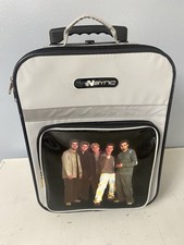 N Sync Rolling Carry-On Suitcase Luggage w/ Telescoping Handle Black & Gray picture