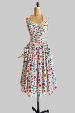 Vintage Karen Alexander Dress Bolero Jacket Set M L picture