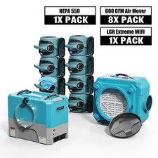 Alorair Water Damage Restoration Bundle-Air Mover Air Scrubber Dehumidifier Pack picture