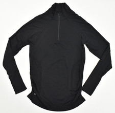 Athleta Momentum Seamless Half Zip Running Top Women Size M Black Long Sleeve picture