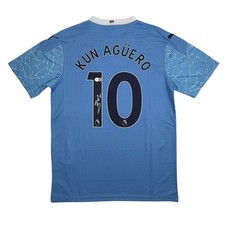 Autographed/Signed Sergio Kun Aguero #10 Manchester City Jersey Beckett COA picture