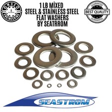 1 LB Mixed Stainless Steel Flat Washers by Seastrom 2500+ Pieces 50+ Variant ￼ picture