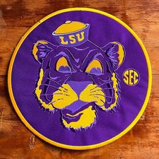 Vintage LSU Tiger Embroidered Patch Tote Bag Louisiana State University 12x12” picture