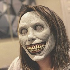Horror Scary Exorcist Face Mask Demon Smile for Halloween Cosplay Party Costume picture
