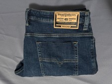 Diesel Jeans Mens 38x30 Safado Straight Dark Blue Denim Button Fly $250 NWT picture