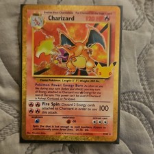 Nintendo Pokemon TCG Base Set Charizard 4/102 Holo Rare 30th Anni English 120HP picture