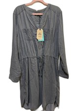 Prana Abbey Shirt Dress Grey Tencel size xl NWT picture