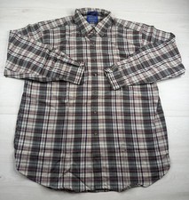 Vtg Sir Pendleton 100% Virgin Wool Shirt Check Plaid Button Down Mens XL EUC picture