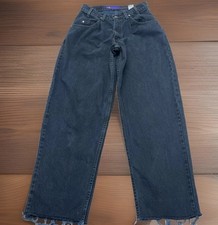 Vintage 90s Levi's Silvertab Baggy Jeans Men's 29x29 RAW HEM Dark Grunge Skater picture