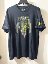 Under Armour HeatGear Men's Black Graphic Logo Crew Neck Short Sleeve Tee XL picture