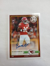 2026 Topps Flagship Emmett Johnson 1991 Throwback 35th Anniversary Rookie Auto picture