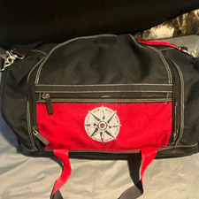 Marlboro Duffel Bag Lg Black Red Compass Travel Weekend Gym Sport Shoulder Bag picture