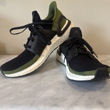 Adidas UltraBoost 19 Black Tech Olive Mens Size US 9 Running Shoes Sneakers EUC picture