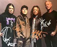 METALLICA Band Signed 8x10 inch Original Authentic Autograph w/COA picture