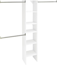 Closetmaid SuiteSymphony Small Closet Organizer Kit, Adjustable Pure White picture