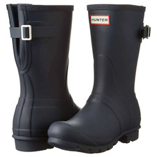 Hunter WFS1013RMA Womens Original Short Back Adjustable Black Boots picture