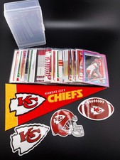Kansas City Chiefs Team Card Lot - 45 Total Cards + 3 Stickers + 1 Team Flag picture