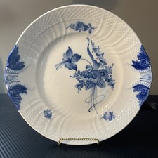 ROYAL COPENHAGEN DENMARK BLUE FLOWER DESIGN CAKE PLATE / SERVING DISH #1864 picture