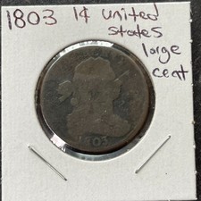 1803 1 CENT UNITED STATES CLASIC HEAD LARGE CENT GENUINE RARE KEY DATE picture