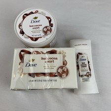 NIP Hot Cocoa Swirl Dove Body Scrub Beaty Bar Antiperspirant Bundle picture