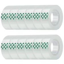 JACMD 12 Rolls Clear Transparent Tape Refills, 3/4 x 1000 inches, All-Purpose picture