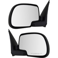 Mirrors Set For 1999-2006 Chevrolet Silverado 1500 Black Manual Glass Adjust picture