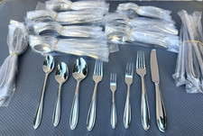 Lenox HAYDEN 18/10 Stainless Flatware Set 101-pcs.  Serves 12 - Unused Shiny picture