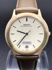 [N Mint/New Batt] SEIKO CONTEMPORARY BASIC 5H23-6000 Mens Vintage Watch picture