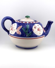 Vintage Solimene Vietri Pesce Teapot Campagna Fish Ceramic Made in Italy picture