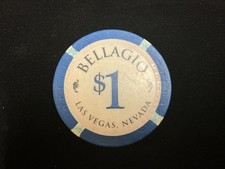 Pre- Owned Bellagio $1 Casino Chip - Las Vegas, Nevada Casino Chip picture