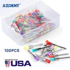 100pzas Dental Cepillos Dentales de Tazón para Pulir Tipo Plano de Nylon AZDENT picture