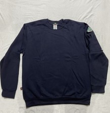 Flamesafe Maxisoft FR Sweatshirt Crewneck Navy Blue Men's XL Flame Resistant picture