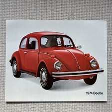 1974 Volkswagen Beetle Dealers Brochure  - One page Specifications sheet picture