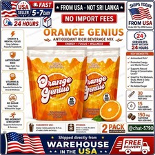 Orange Genius Energy Focus Drink 60 Stick Packs total / 2 Pack NEW🚚From USA🚚 picture