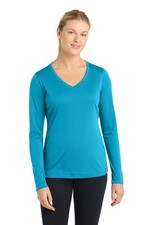 Sport-Tek Women's Long Sleeve PosiCharge Competitor V-Neck Tee LST353LS picture