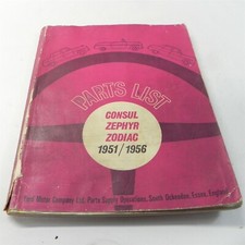 1951-56 FORD CONSUL ZEPHYR ZODIAC ORIGINAL FACTORY DEAELR OEM PARTS LIST picture