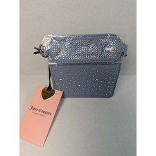 NWT Juicy Couture Exclusive Mini Tiny Bag Blue Rhinestone Studded Purse picture
