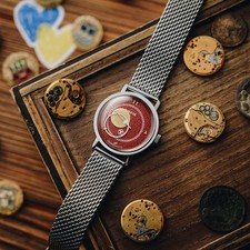 UNWORN Vintage USSR Raketa Copernicus Rare Red Dial from 1980s - Collectible picture